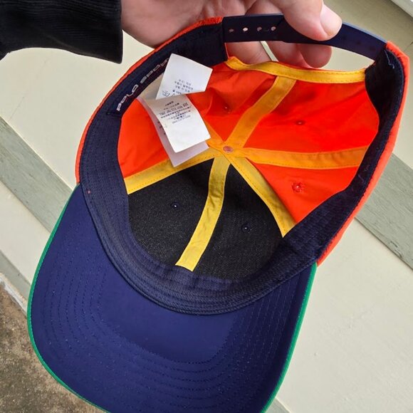 Polo Sport Nylon Hat - Bright Orange / Blue / Green  PRL Hat.   Ralph Lauren - Picture 5 of 8